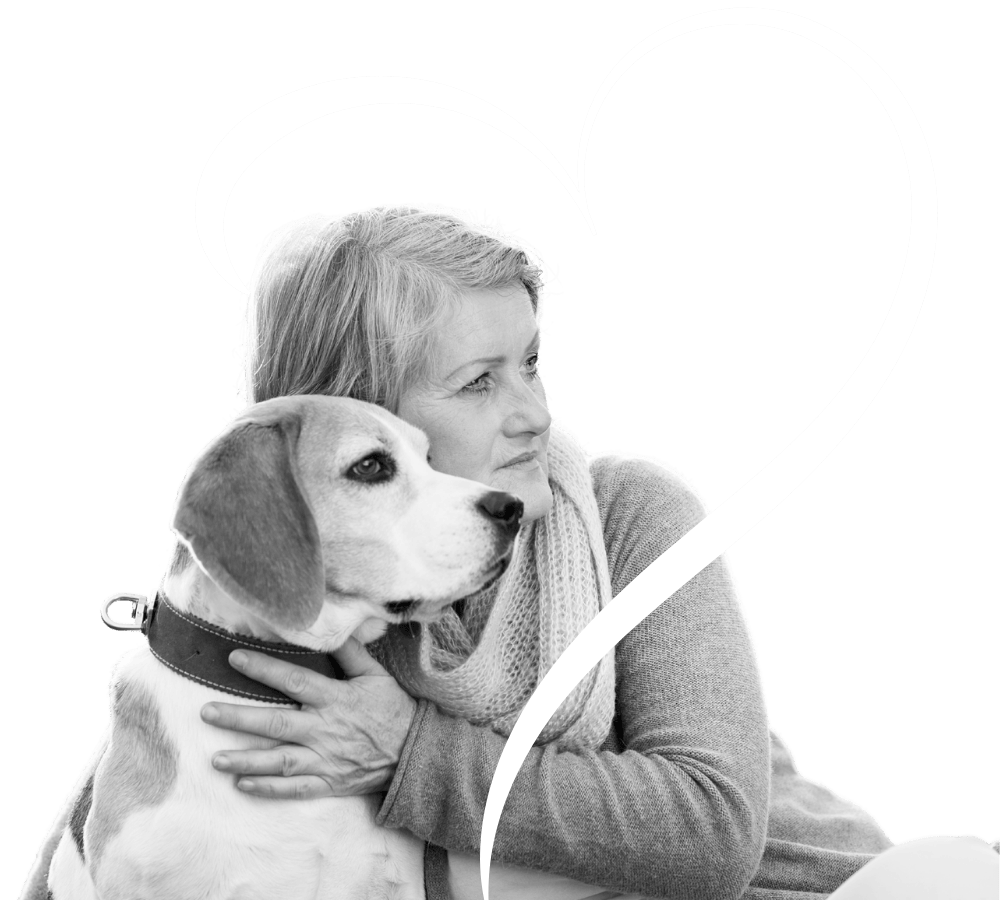 Woman with her pet dog